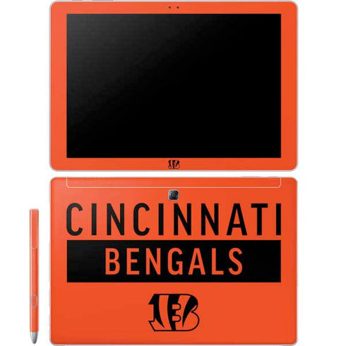 NFL Cincinnati Bengals Orange Performance Series Galaxy Book 12in Skin